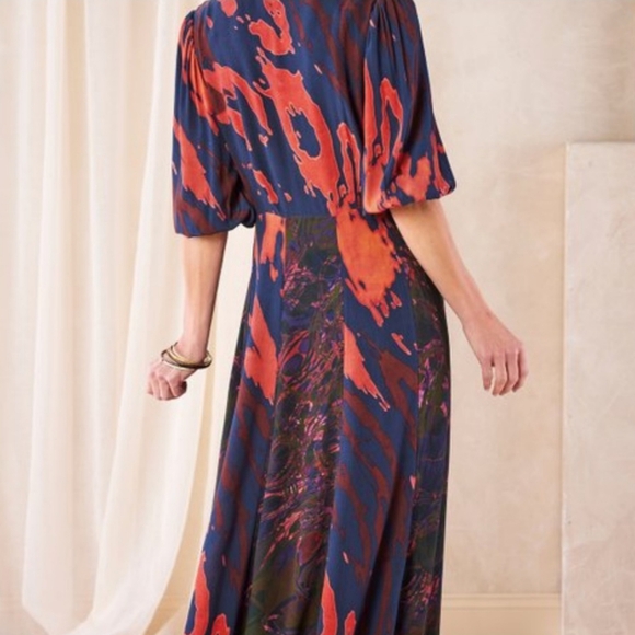 Soft Surroundings Epiphany Maxi Dress Velvet Floral Mixed Panel Rayon Plus SZ 14 - Picture 4 of 17